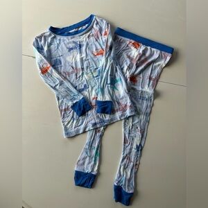 Little Sleepies two piece long sleeve pajamas Size 3T Let’s Fly